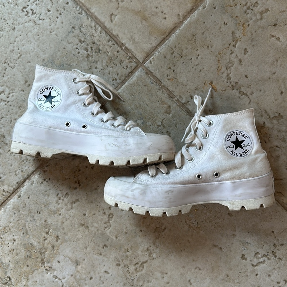 Converse canvas high tops lug style